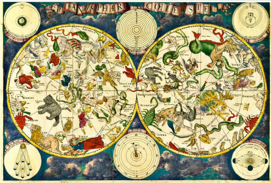 E205 - Celestial Planisphere - Frederick de Wit - 1680 - M5746