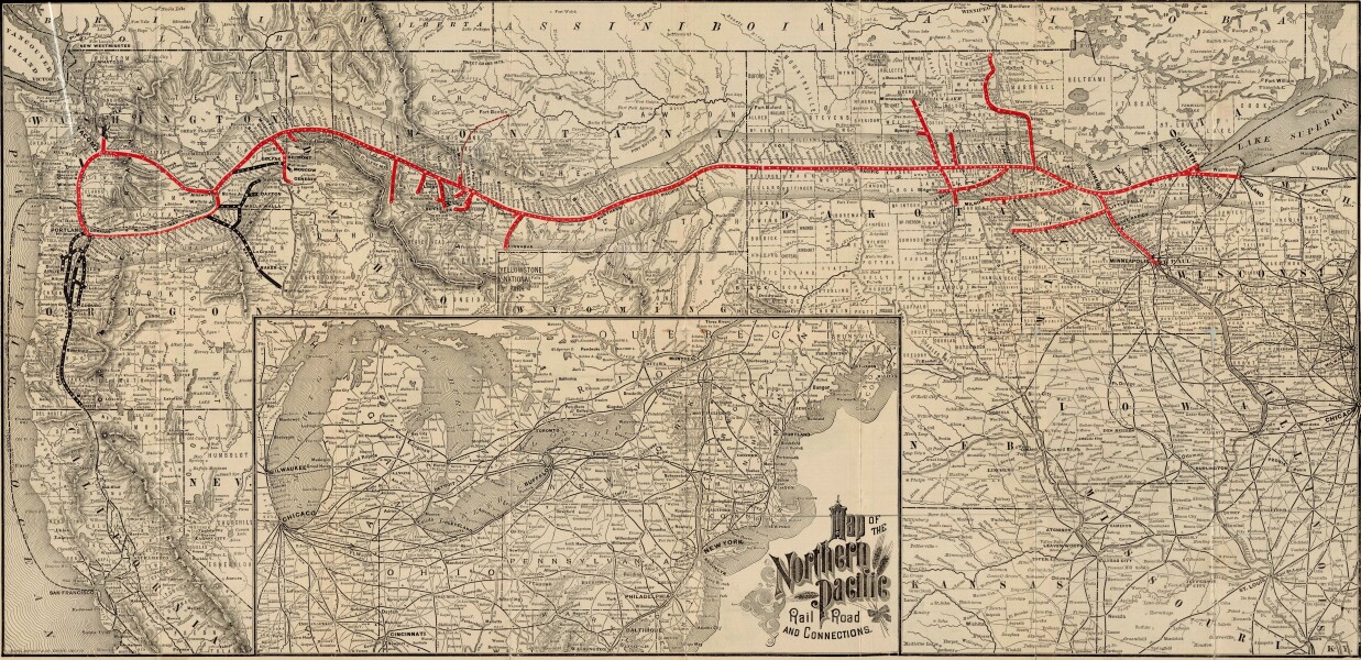 E205 - Northern Railroad Map - 1898 - M5853